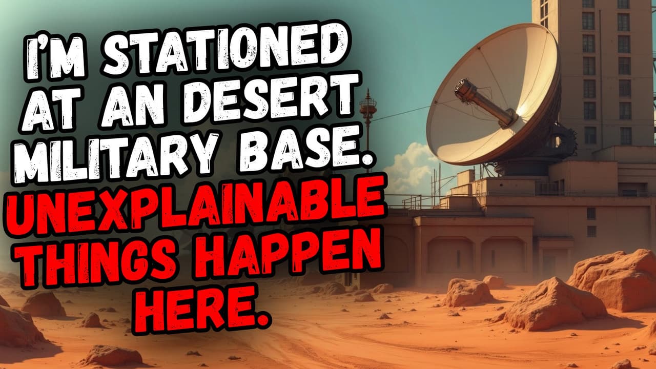 Still from I’m Stationed at a Desert Military Base. Unexplainable Things Happen Here.