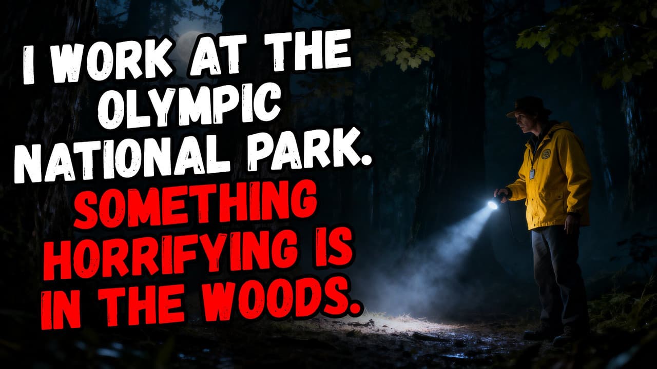 Still from I Work at the Olympic National Park. Something Horrifying is in the Woods.