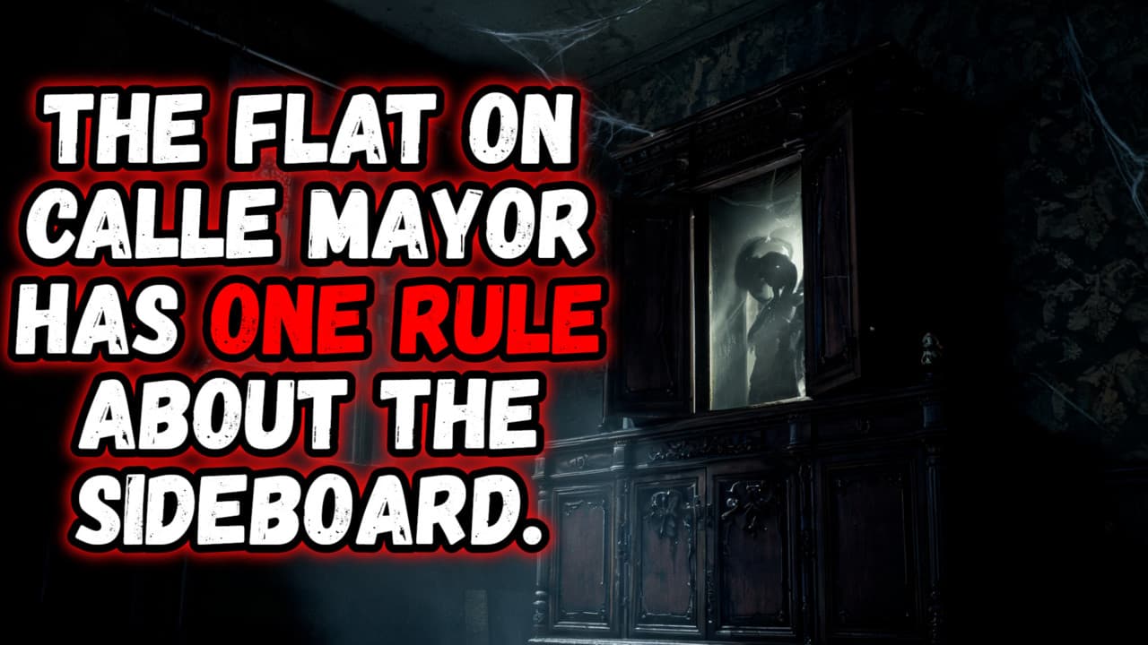 Still from The Flat on Calle Mayor Has One Rule About the Sideboard.