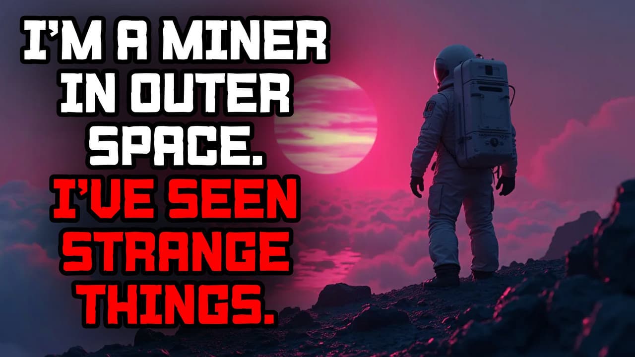 Still from I'm a Miner in Outer Space. I've Seen Strange Things.