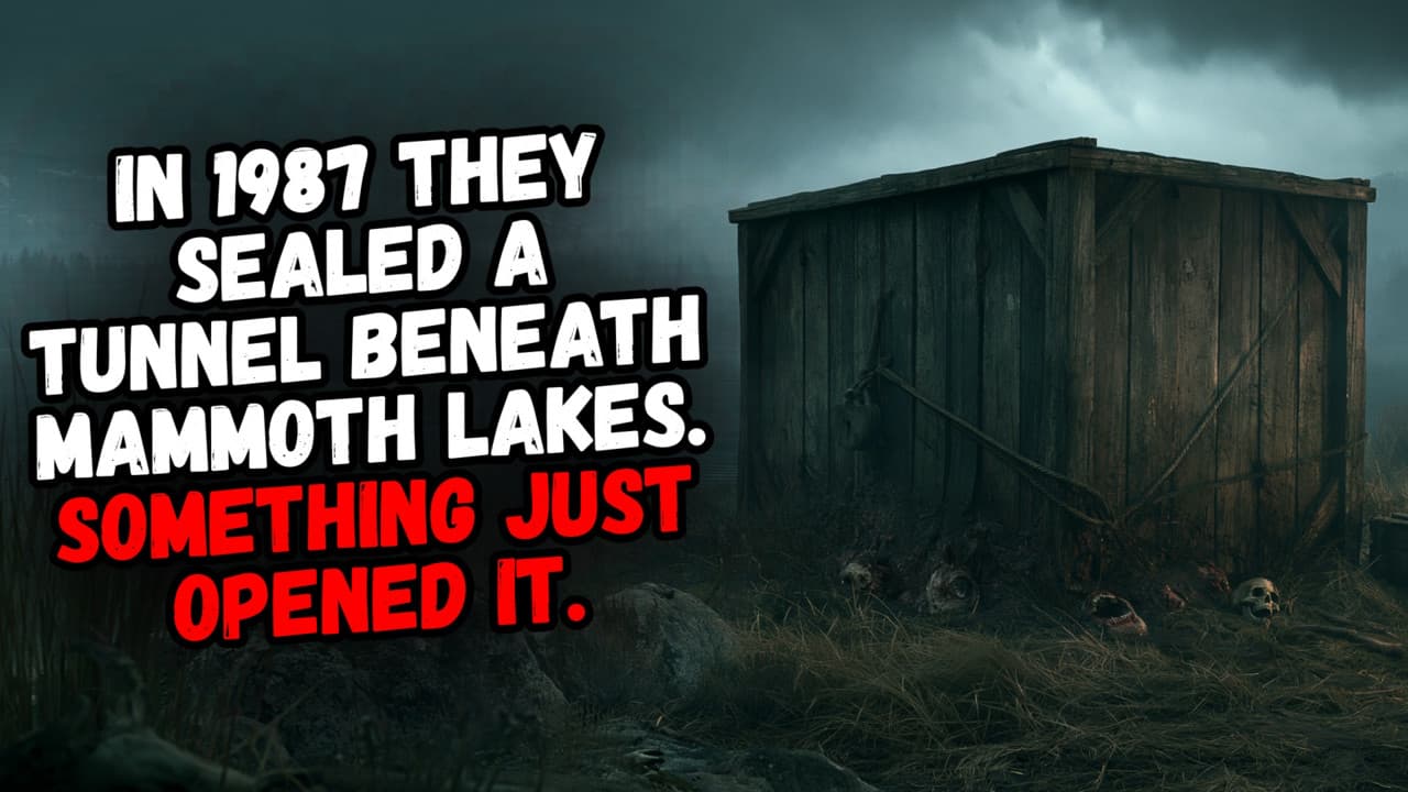Still from In 1987 They Sealed a Tunnel Beneath Mammoth Lakes. Something Just OPENED IT.