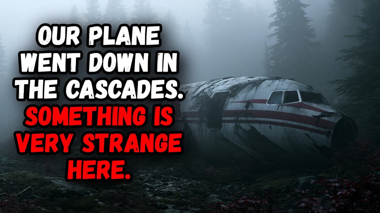 Still from Our Plane Went Down In The Cascades. Something is Very Strange Here.
