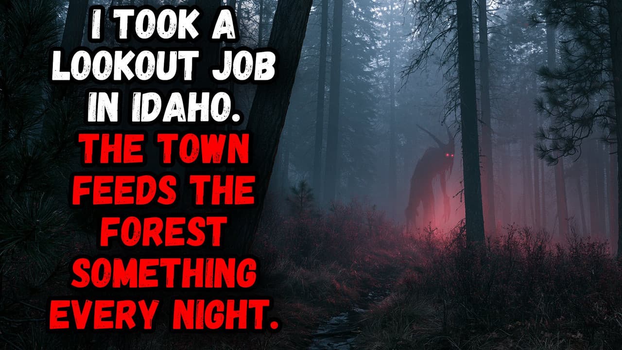 Still from I Took A Lookout Job In Idaho. The Town Feeds The Forest Every Night.