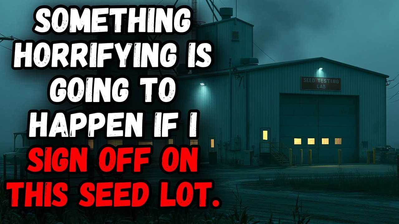 Still from Something Horrifying is Going to Happen If I Sign Off on This Seed Lot.