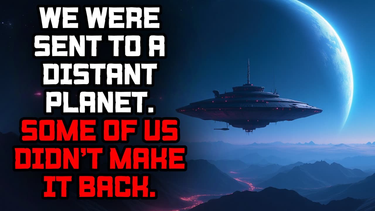 Still from We Were Sent to a Distant Planet. Some of us Didn't Make it Back.