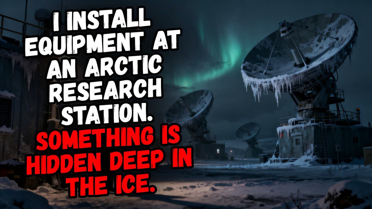 Still from I Install Equipment at an Arctic Research Station. Something Is Hidden Deep in the Ice.