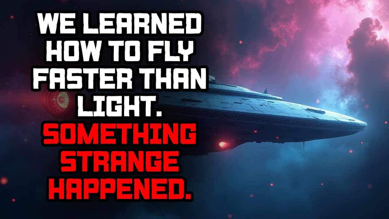 Still from We Learned How to Fly Faster Than Light. Something Strange Happened.