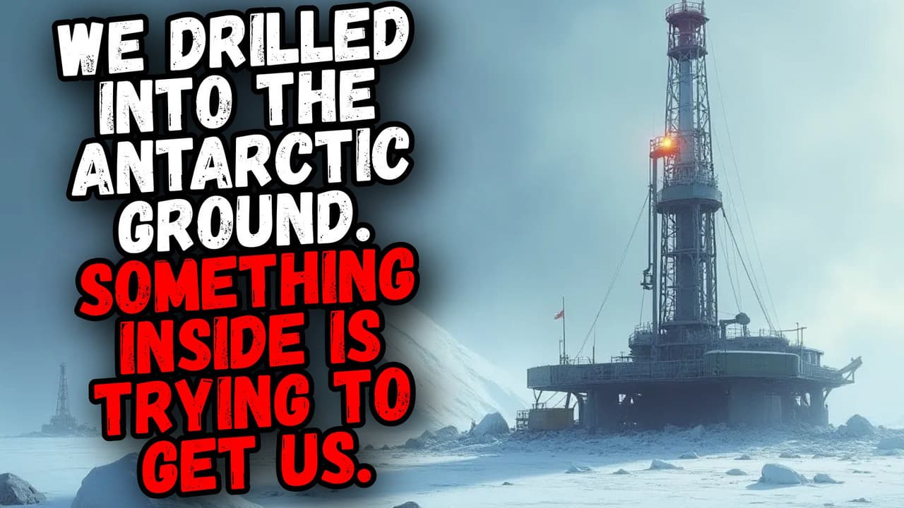 Still from We Drilled Into the Antarctic Ground. Something Inside is Trying to Get us.