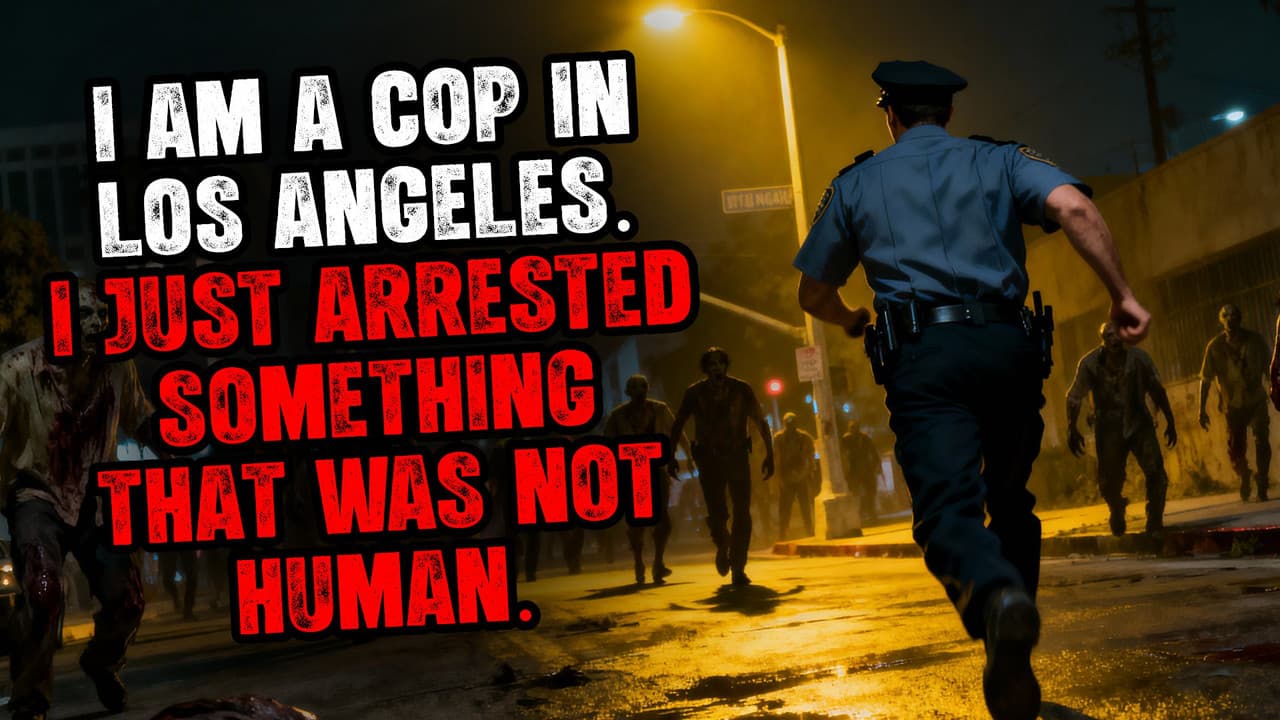 Still from I Am a Cop in Los Angeles. I Just Arrested Something That Was Not Human.