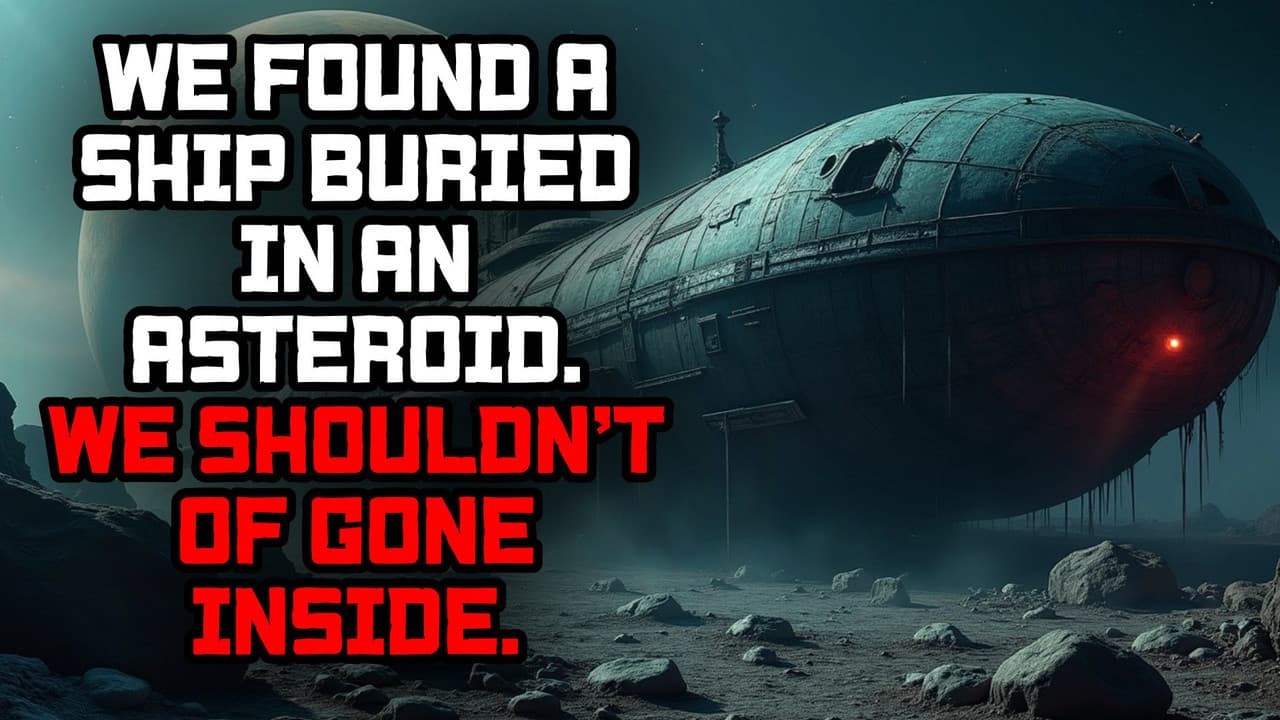 Still from We Found a Ship Buried in an Asteroid. We Shouldn't Have Gone Inside.