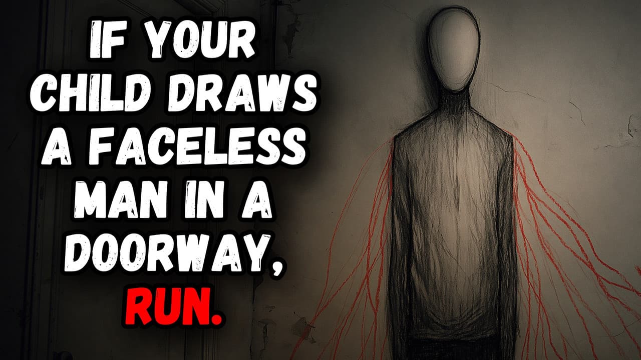 Still from If Your Child Draws a Faceless Man in a Doorway, Run.