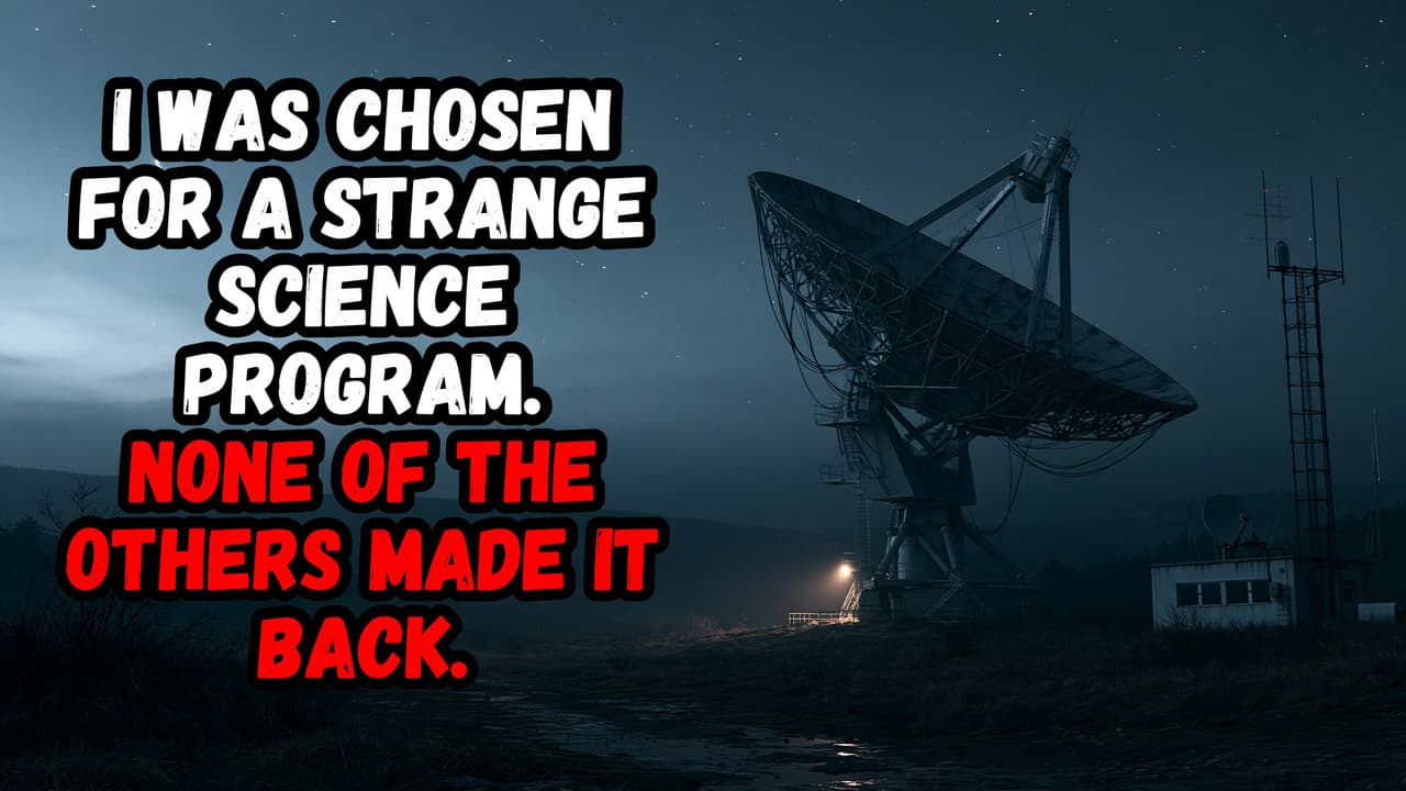 Still from I Was Chosen For a Strange Science Program. None of the Other's Made it Back.
