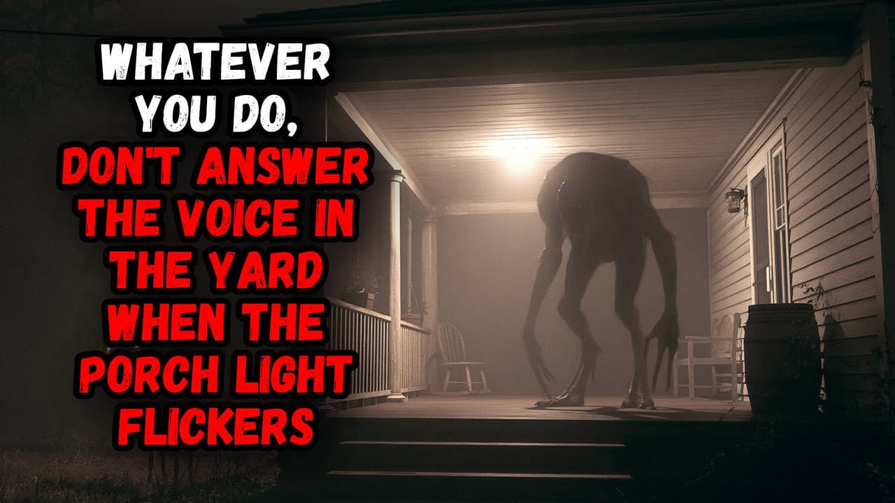 Still from Whatever You Do, Don't Answer The Voice In The Yard When The Porch Light Flickers.