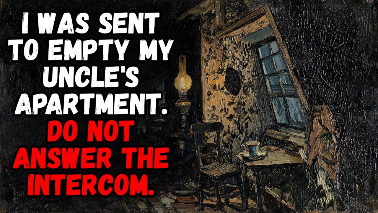Still from I Was Sent to Empty My Uncle's Apartment. Do NOT Answer the Intercom.