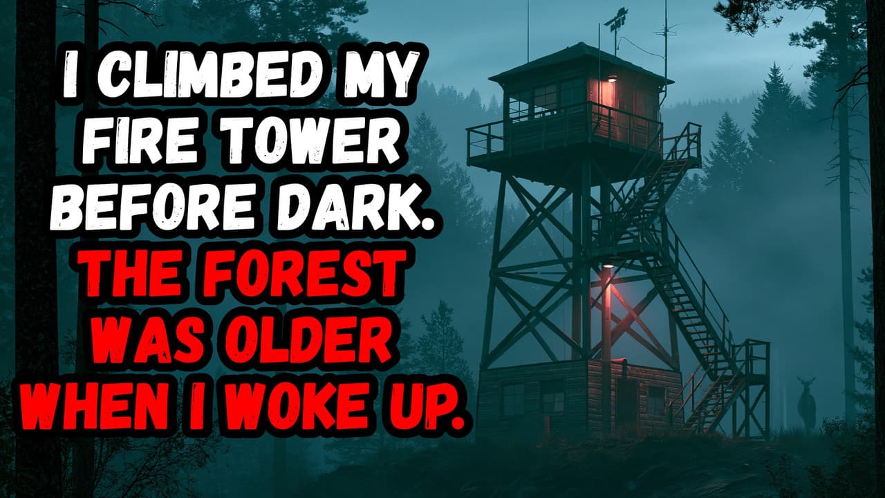 Still from I Climbed My Fire Tower Before Dark. The Forest Was Older When I Woke Up.