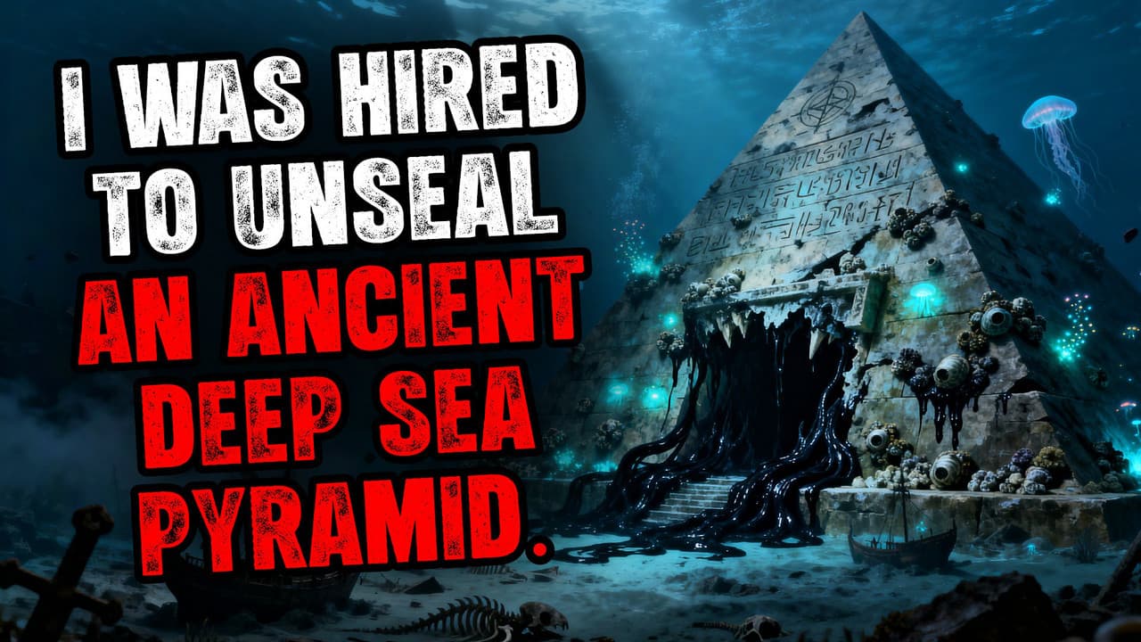 Still from I Was Hired to Unseal an Ancient Deep Sea Pyramid.