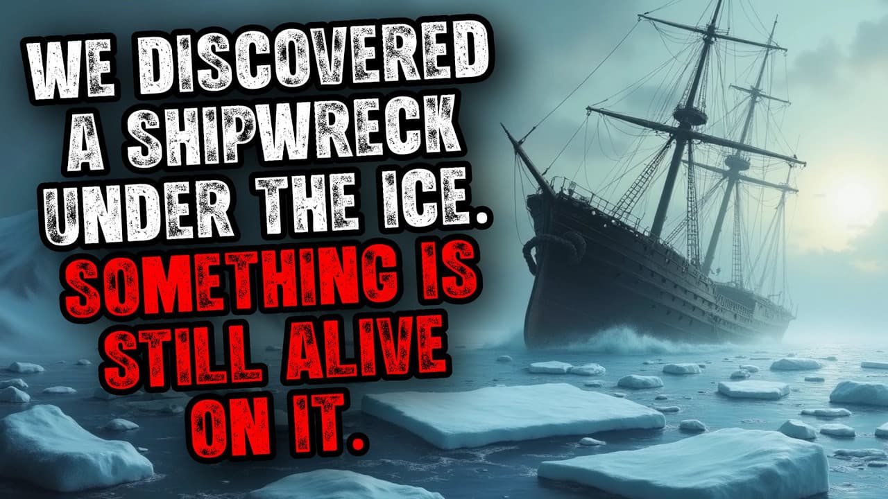 Still from We Discovered a Shipwreck Under the Ice. Something is Still Alive on it!