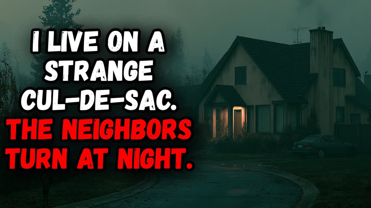 Still from I Live on a Strange Cul-de-Sac. The Neighbors Turn at Night.