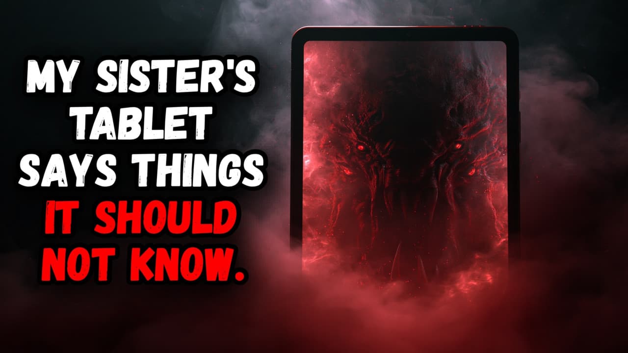 Still from My Sister's Tablet Says Things It Should NOT Know.