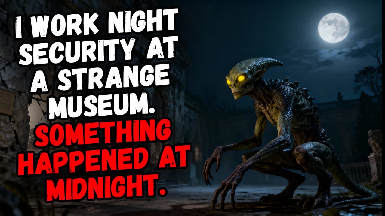 Still from I Work Night Security at a Strange Museum. Something Happened at Midnight.