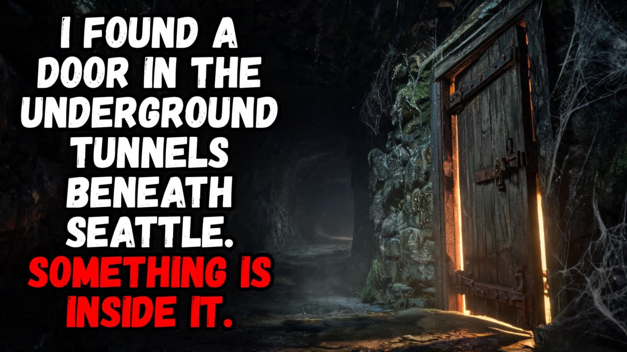 Still from I Found A Door In The Underground Tunnels Beneath Seattle. Something is Inside it.