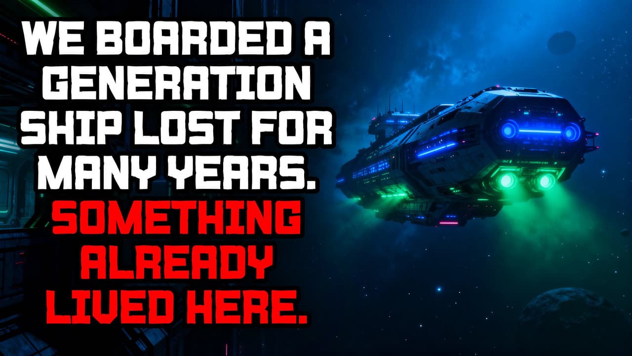 Still from We Boarded a Generation Ship Lost for Many Years. Something Already Lived Here.