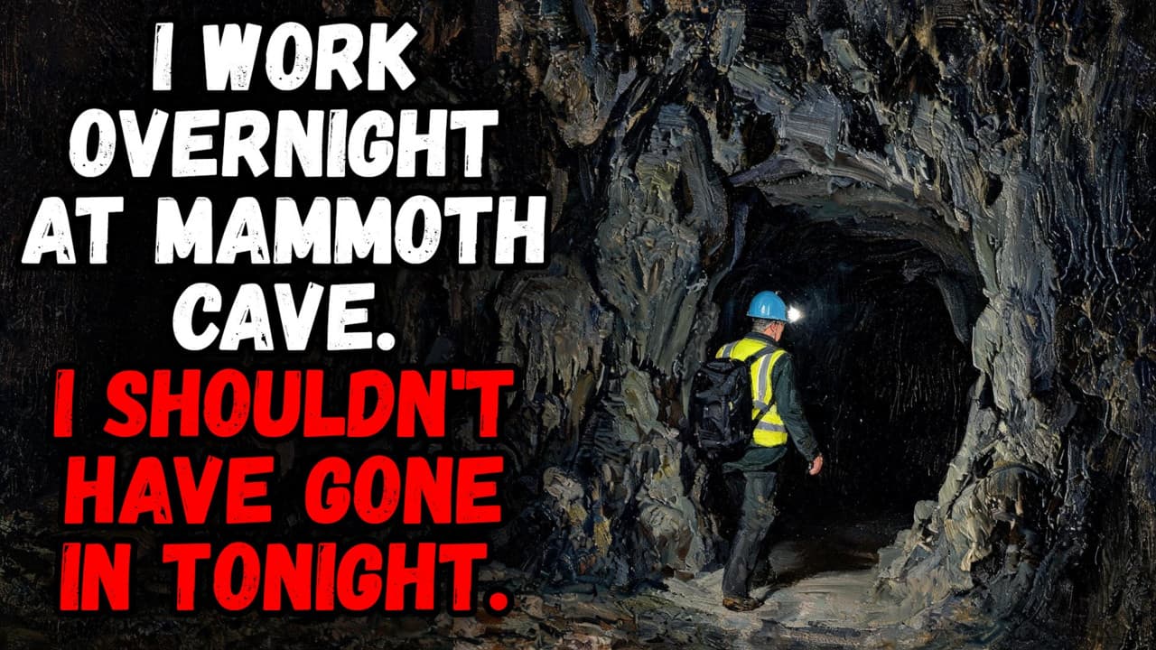 Still from I Work Overnight at Mammoth Cave. I Shouldn't Have Gone in Tonight.