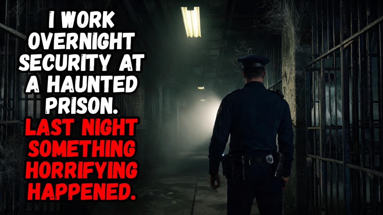 Still from I Work Overnight Security at a HAUNTED PRISON. Last Night Something Horrifying Happened.