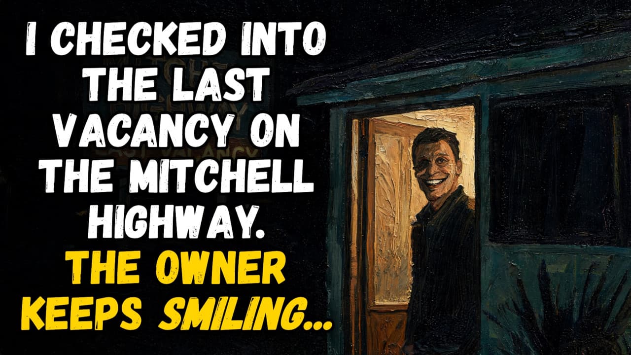 Still from I Checked Into the Last Vacancy on the Mitchell Highway. The Owner Keeps Smiling...