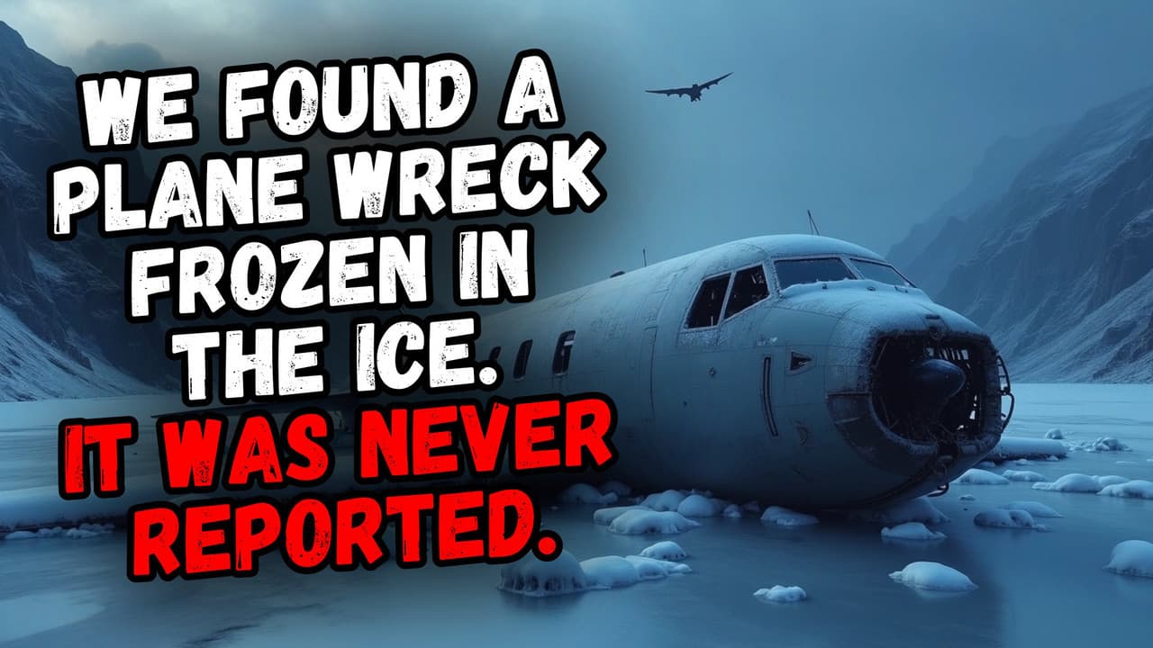Still from We Found a Plane Wreck Frozen in the Ice. It Was Never Reported.