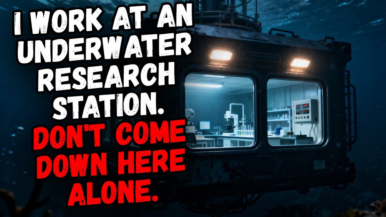 Still from I Work at an Underwater Research Station. Don't Come Down Here ALONE.