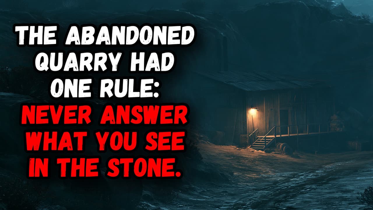 Still from The Abandoned Quarry Had One Rule: Never Answer What You See in the Stone.
