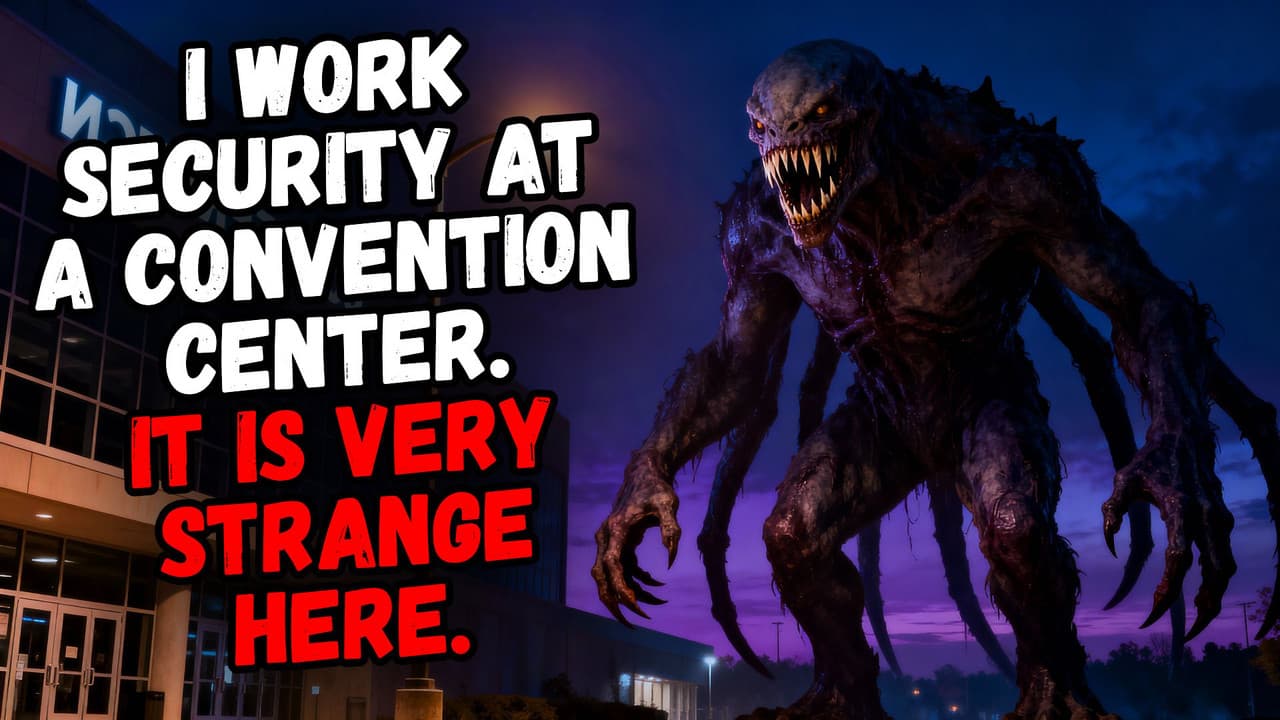 Still from I Work Security at a Convention Center. It is VERY Strange Here.