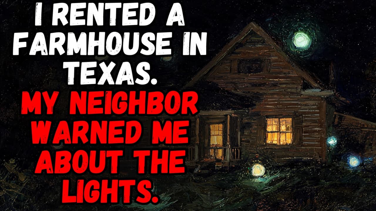 Still from I Rented a Farmhouse in Texas. My Neighbor Warned Me About the Lights.