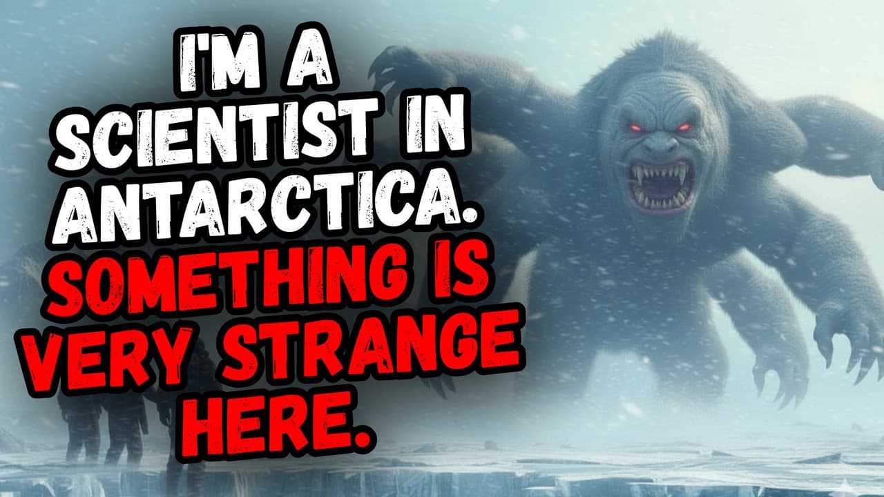 Still from I'm a Scientist in Antarctica. Something is VERY Strange Here.