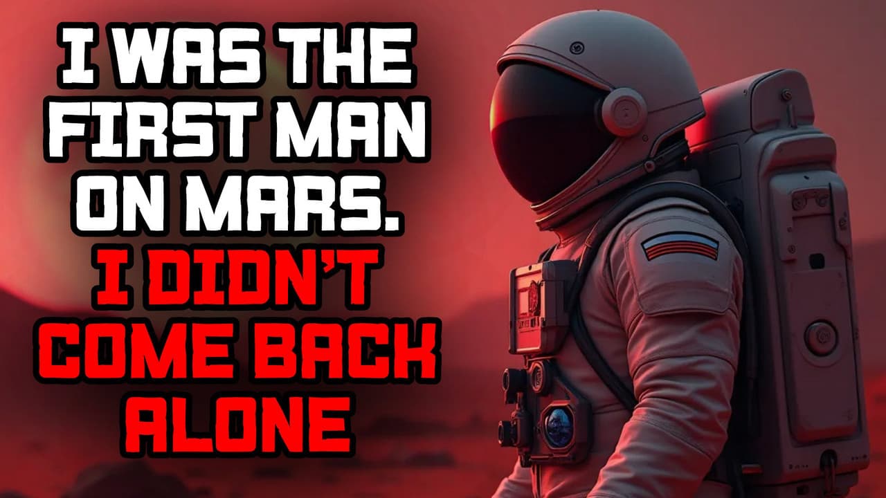Still from I Was the First Man on Mars. I Didn't Come Back Alone.