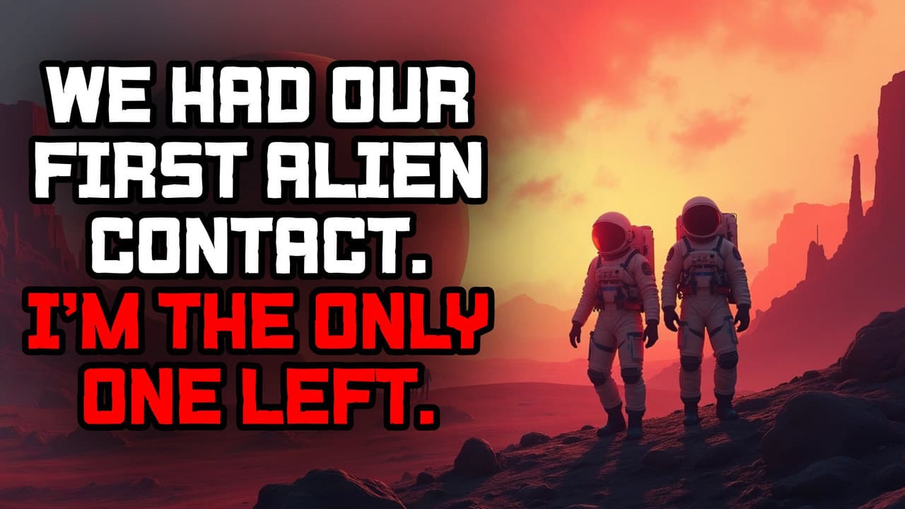 Still from We Had Our First Alien Contact. I'm The Only One Left.