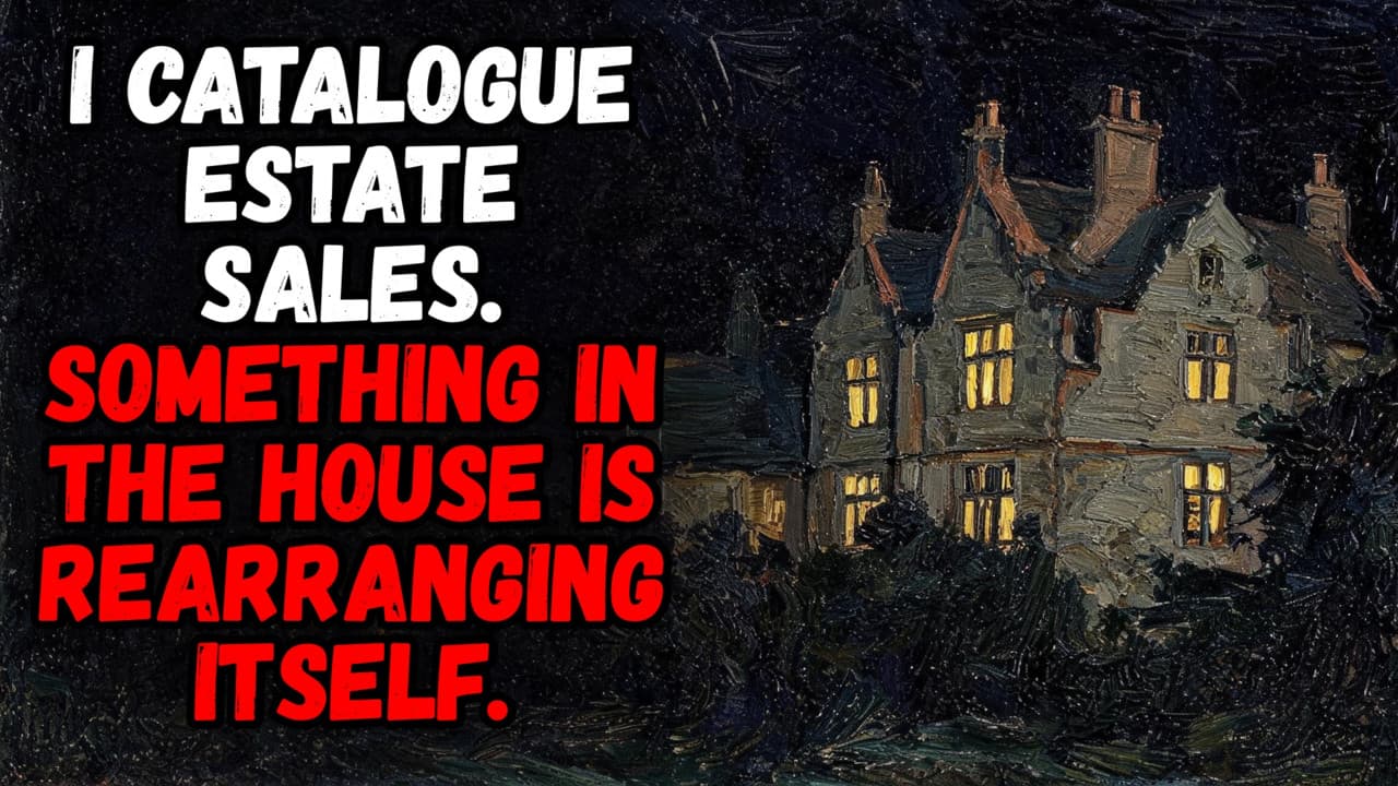 Still from I Catalogue Estate Sales. Something in the House Is REARRANGING Itself.