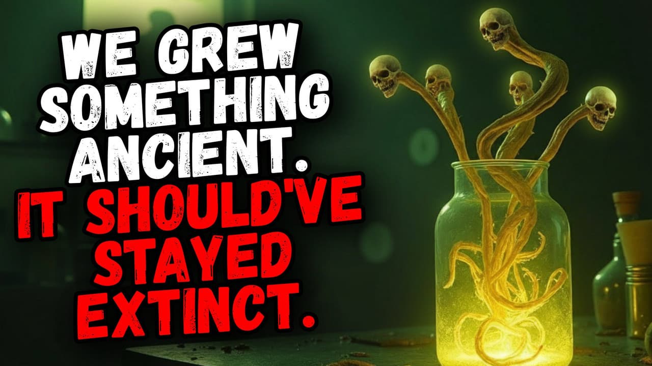 Still from We Grew Something Ancient. It Shouldv'e Stayed Extinct.